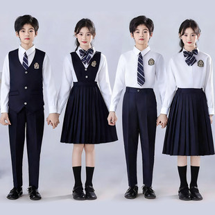 新款儿童合唱朗诵演出服女童小学生诗演讲比赛礼服幼儿园毕业服装