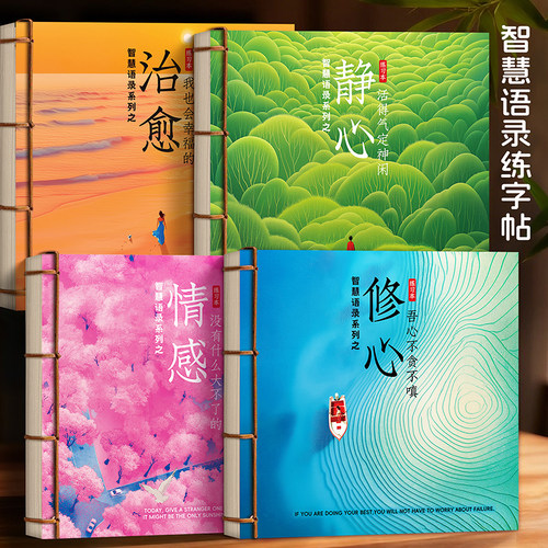 智慧语录系列静心修心修身养性练字帖成人治愈系行楷字帖硬笔书法