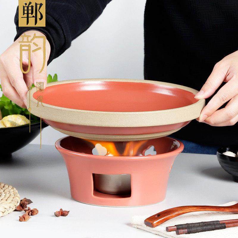 郸韵干烧煲创意酒精炉小火锅陶瓷商用干锅锅仔浅锅特色餐饮加热盘,厨房/烹饪用具,火锅,淘宝优惠券,粉丝福利购,淘宝优惠卷