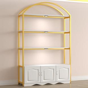 化妆品展示柜产品美容院美甲陈列柜子玻璃门护肤品置物架多层货架