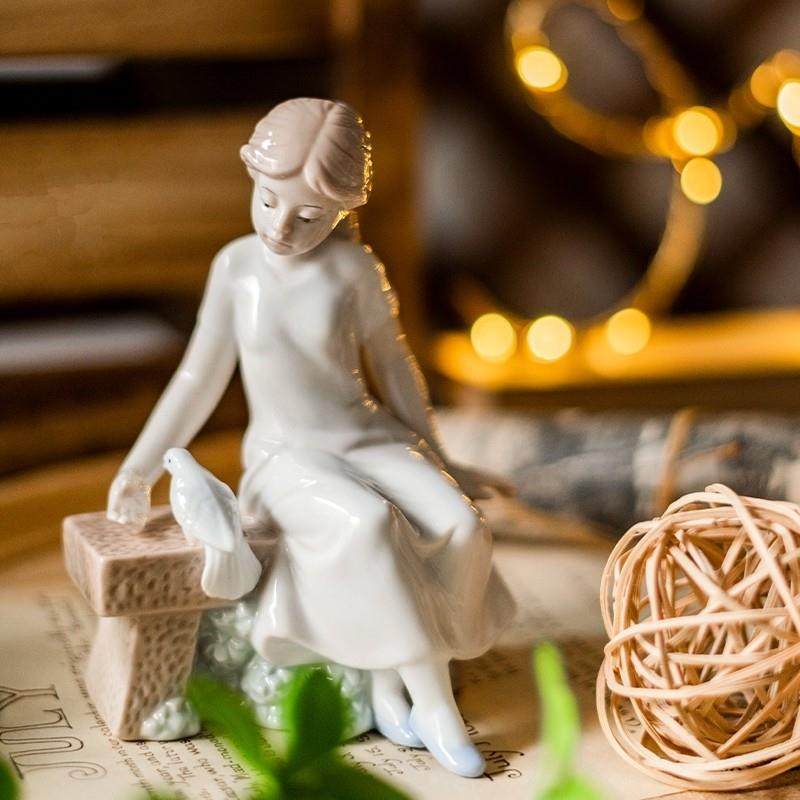 慕空间出口创意人物男女孩陶瓷新房电视柜装饰品摆件乔迁新居礼品,家居饰品,装饰摆件,淘宝优惠券,粉丝福利购,淘宝优惠卷