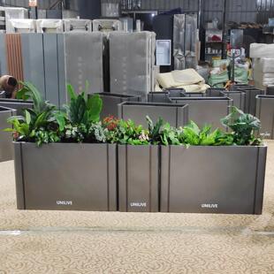 户外铁艺不锈钢花箱隔断花槽定制室外栏外花架户大型围栏摆花坛