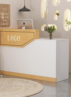 收银台现代简约店铺小型网红服装潮店前台吧台美容美发转角接待台