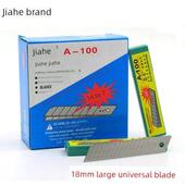 200片嘉禾A 100大型艺术刀片大型刀片18mm裁纸刀片14片