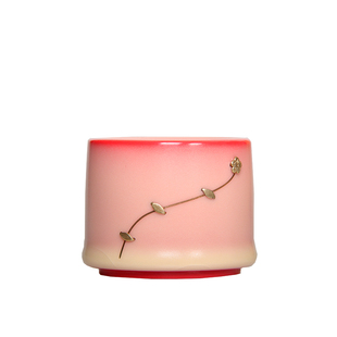 青瓷猪油冻锔钉主人杯李辉熠粉红开片可养复O古中式青绿梅茶杯单