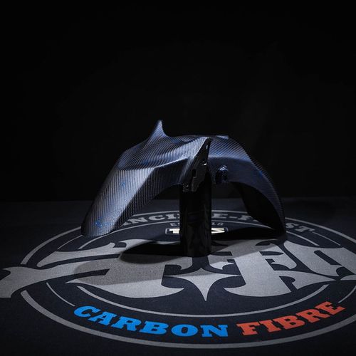 适用于雅马哈XMAX300改装件哑光斜纹蓝丝M蓝箔碳纤维外壳前挡泥板