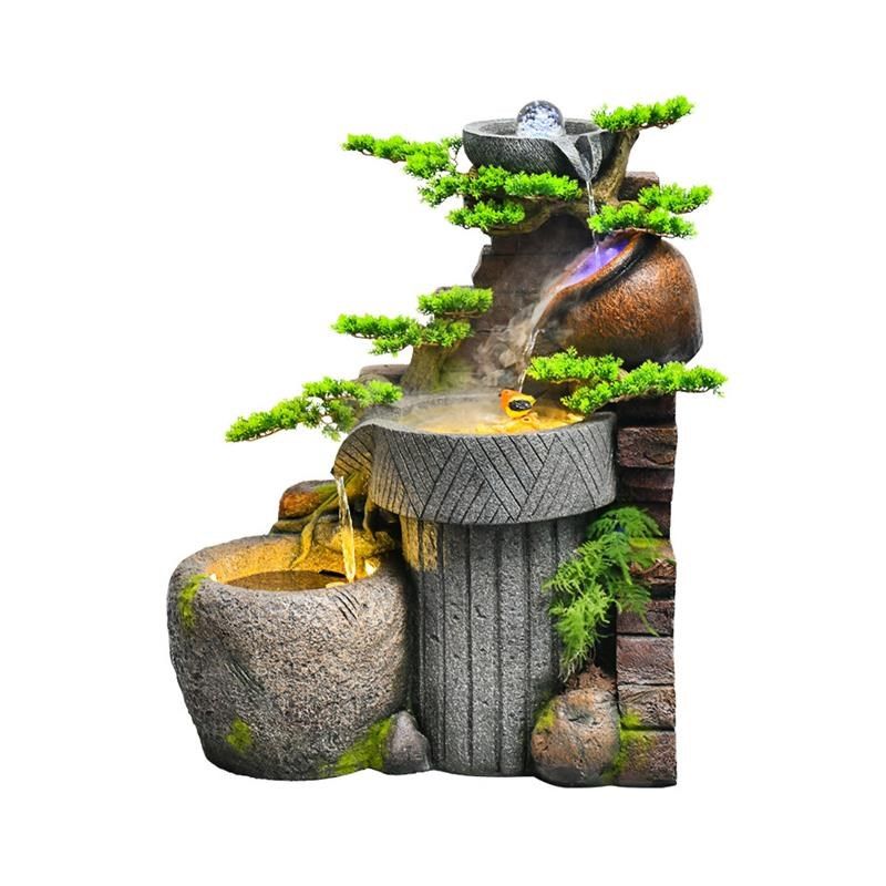 大型太阳能假山流k水喷泉瀑布造景室内阳台户外庭院水景观鱼池摆,家居饰品,装饰摆件,淘宝优惠券,粉丝福利购,淘宝优惠卷