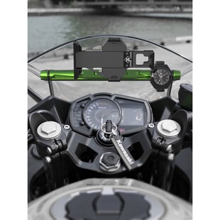 适用川崎忍者Ninja400风挡横杆支G架改装摩托车扩展手机支架固定