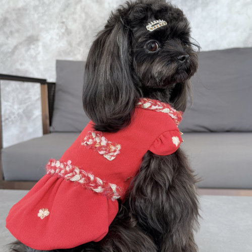 JOLIE小狗新年衣服红色可定制