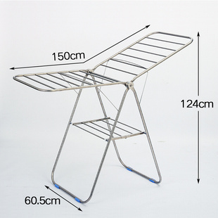 免安不装 毛巾架 落地折叠晒被架 锈钢晾衣架