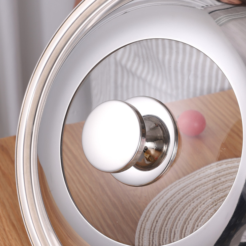 炒锅锅盖盖子加厚可视透明钢化玻璃盖32cm34CM36家用圆形铁锅盖子