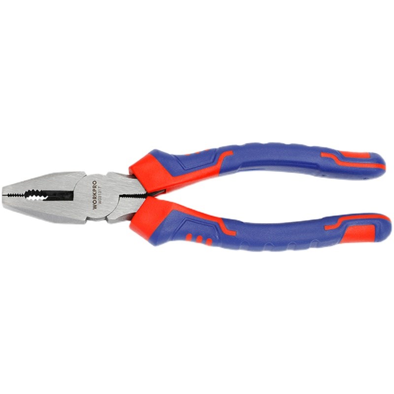 万克宝德式偏芯钢丝钳尖嘴钳斜嘴钳斜口经济款8寸老虎钳胶钳夹持