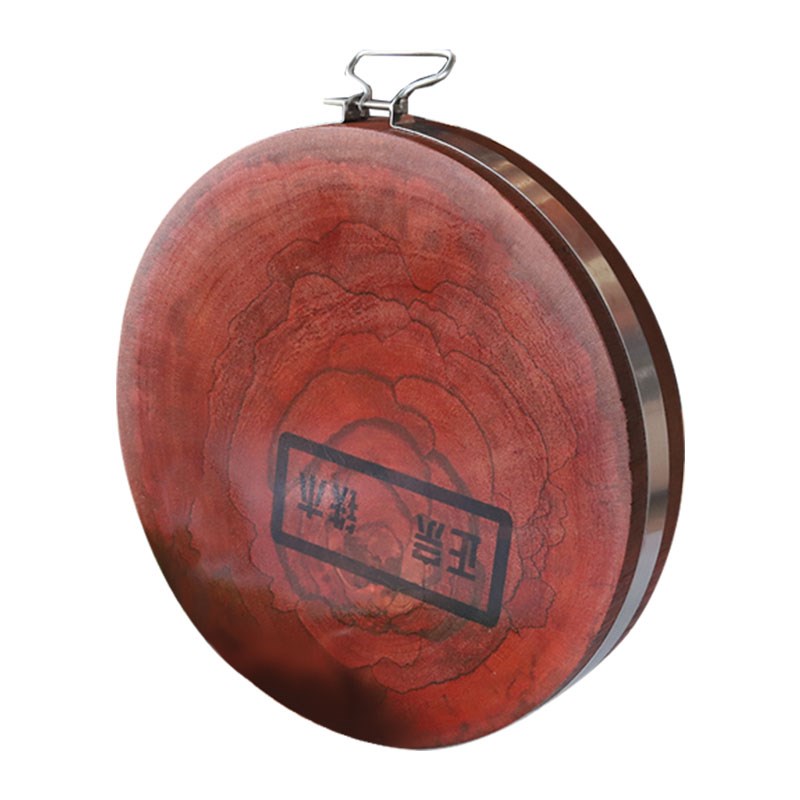 老挝铁木砧板防霉剁肉案板商用菜板实木切菜板不锈钢钢箍防裂菜墩