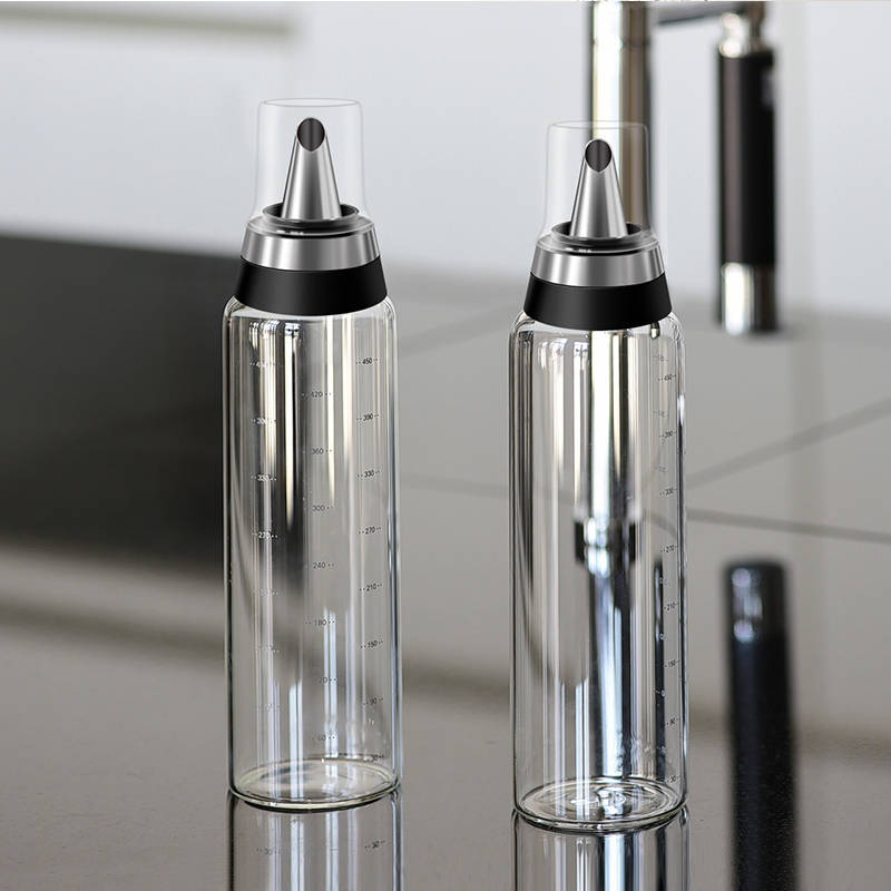 玻璃油壶防漏油瓶厨房家用不漏油调味料装酱油醋瓶不锈钢嘴大油罐