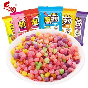 乐潮酸妞组合软糖混合小时候的8090后怀旧小零食糖果散装大袋四3