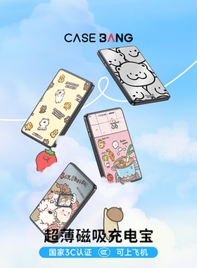 【国家3C认证】CASEBANGx艺术家联名卡通可爱系列出奇超薄磁吸充电宝MagSafe手机移动电源便携超薄式