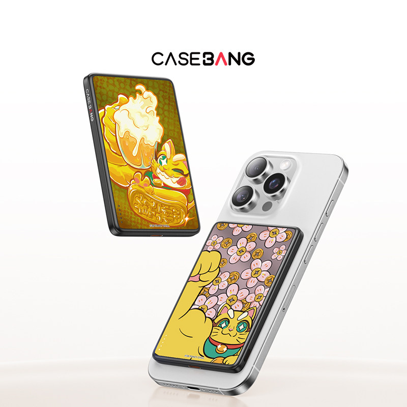 【国家3C认证】CASEBANGx大力招财联名马上有系列新年马年超薄磁吸充电宝MagSafe手机移动电源便携式