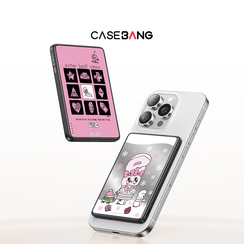 【国家3C认证】CASEBANGxESTHER BUNNY联名艾丝乐小兔的生活图鉴系列超薄磁吸充电宝MagSafe手机移动电源,3C数码配件,移动电源,淘宝优惠券,粉丝福利购,淘宝优惠卷