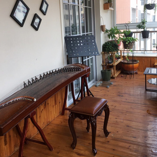 梳妆台凳子美式 古筝钢琴凳单人欧式 化妆椅中式 古典家用小方凳圆凳
