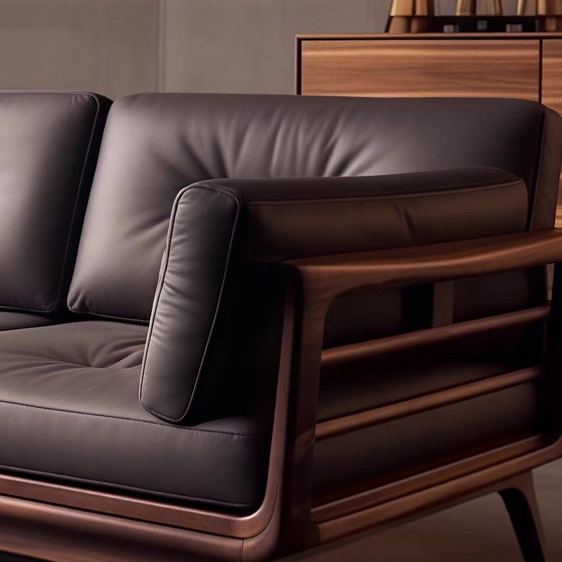 精选新中式黑胡桃实木沙发组合现代简约客厅家具意式轻奢沙发新款,住宅家具,实木沙发,淘宝优惠券,粉丝福利购,淘宝优惠卷