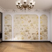 精选墙纸定制法式 复古高级感电视背景墙壁纸客厅壁布装 饰卧室墙布