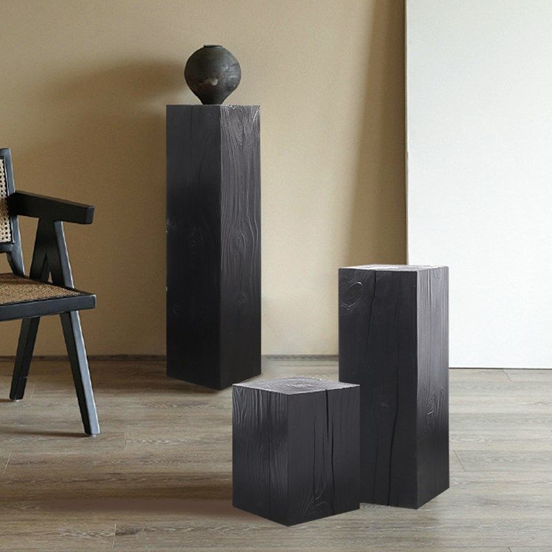 精选根雕侘寂风复古实木原木碳化玄关摆件艺术底座茶几方形木墩子,住宅家具,根雕花架,淘宝优惠券,粉丝福利购,淘宝优惠卷