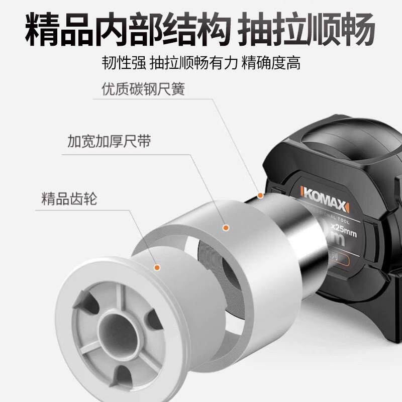 德国进口不锈钢卷尺加厚加硬高精度测量盒尺鲁班尺耐磨防摔尺子圈