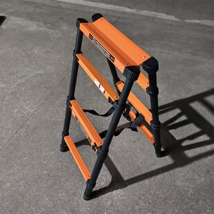 精选伸缩人字梯1.4米加厚伸缩人字梯五步四步家用小楼梯折竹节升