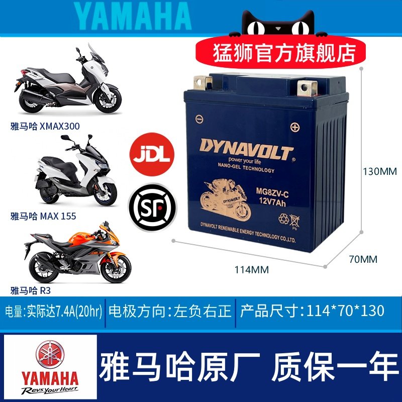 雅马哈R3R25MT03电瓶
