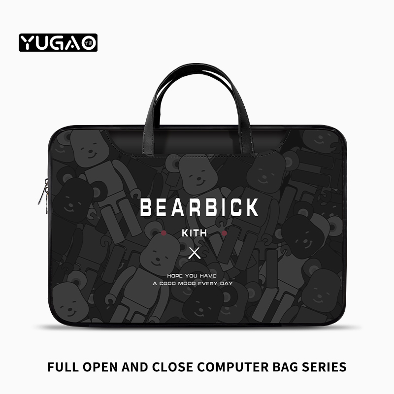 YG潮牌暴力熊笔记本电脑包手提适用苹果macbook15点6寸小新air13.3华为matebook联想女14内胆包pro保护套16寸