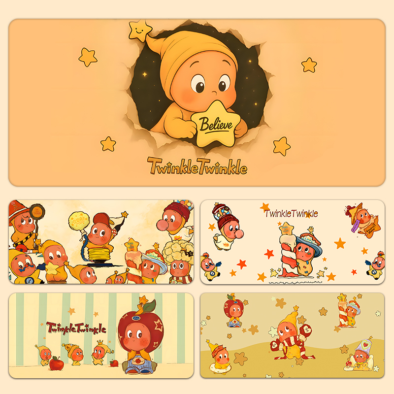 卡通星星人超大女生鼠标垫