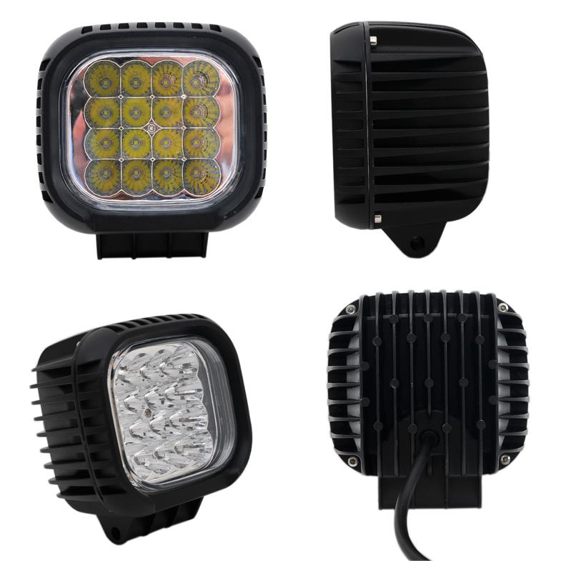 汽车货车led射灯12V24V大灯超亮聚光工程车铲车叉车挖掘机工作灯
