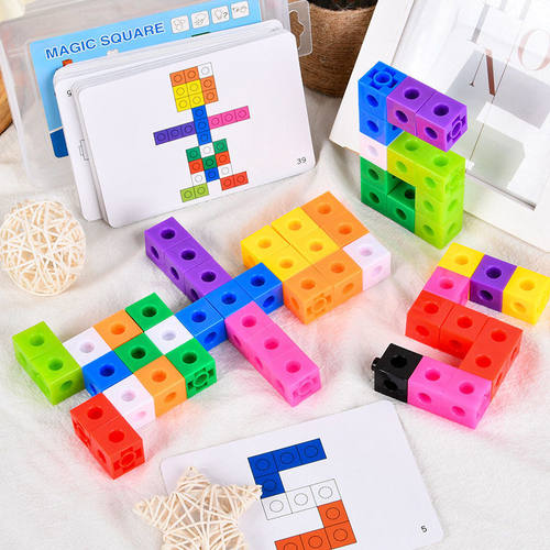 儿童拼插积木ABS小方块塑料积木035小方体玩具拼装小造型玩具