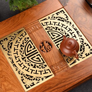 快速发货黄花梨茶盘套装特大号实木茶台整L套功夫茶具四合一茶海