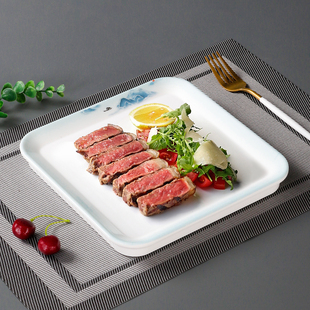 速发厅025密胺餐餐盘子商用酒店餐2创意方形盘仿瓷具盘菜盘方盘摆