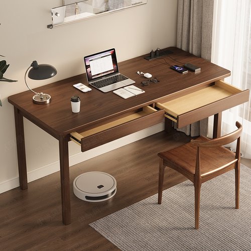 抽屉实木书桌化妆桌独立桌腿