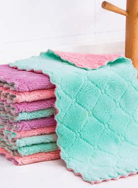 Kitchen Towels Dishcloths Coral Fleece Dish Towel Dish Rags