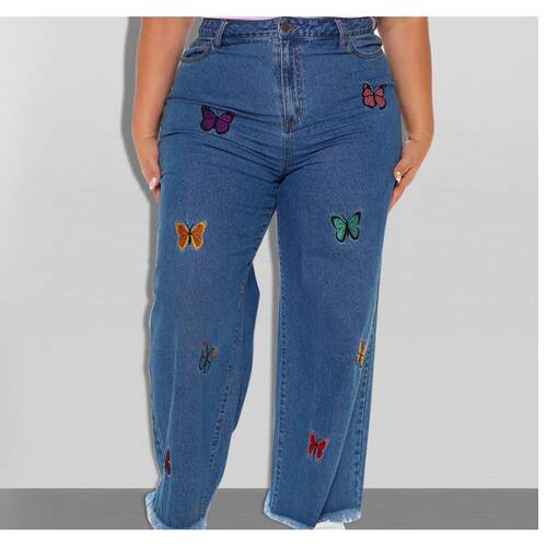 plus big size woman pants girl trousers women jeans 2022 裤