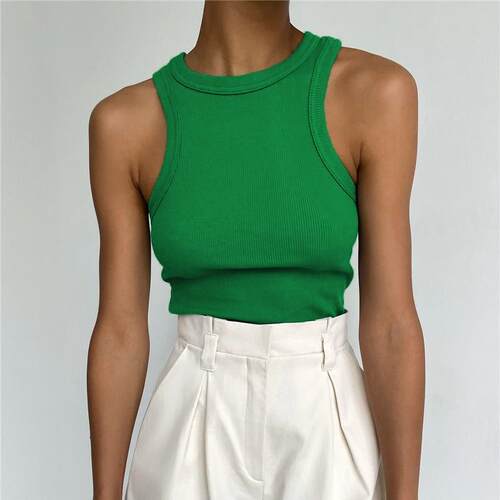 women's sleeveless knitted vest cotton 2022 summer top