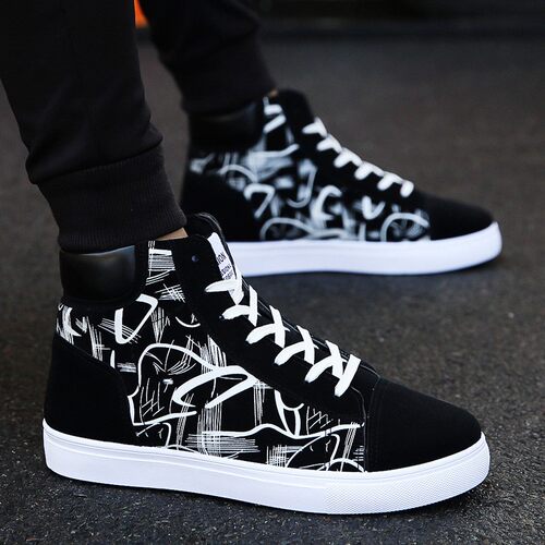 Winter shoes for men sneakers boy Breathable shoe 高帮板鞋男
