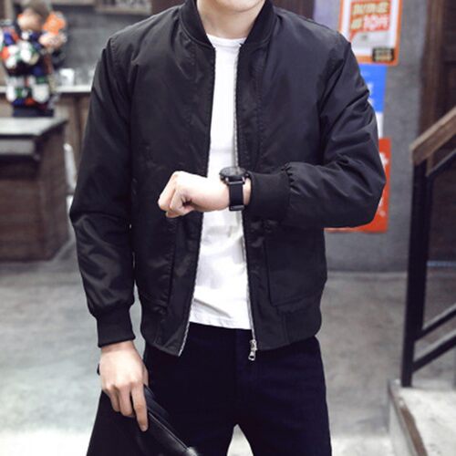 Fashion Men's Bomber Zipper Jacket Male Casual Sreetwear
