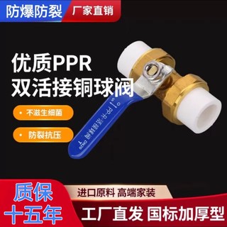 全铜PPR双头活接铜球阀热熔管阀门20 25 32 4分 6分1寸双活接球阀