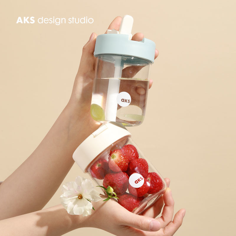 AKS韩式tritan便携式保温吸管杯