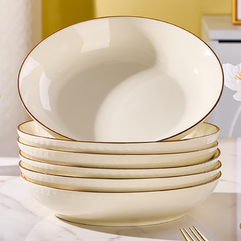 陶瓷盘子菜盘家用2025年新款高颜值高级感餐具可微波炉碗盘碟组合,餐饮具,盘,淘宝优惠券,粉丝福利购,淘宝优惠卷