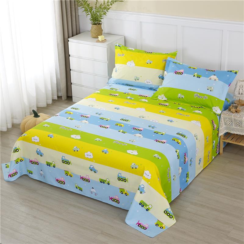 床%单纯棉 单通儿00全棉童学1婴儿119869.米.52m床卡单双幼人被件