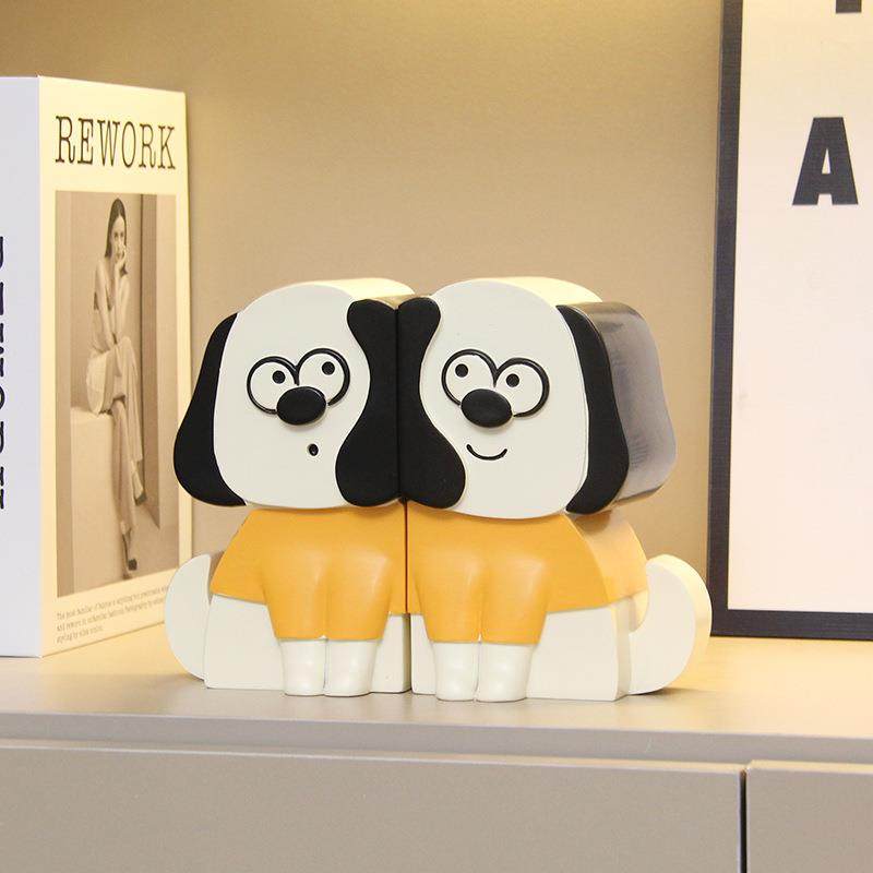 可爱长耳狗书档摆件客厅酒柜电视柜假书仿真书高档轻奢书立装饰品