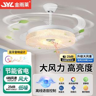 金雨莱卧室风扇灯2025新款餐厅主卧轻奢家用风扇灯吊扇灯蓝牙音乐