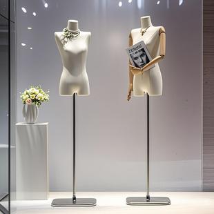 韩版平肩直角肩模特道具女锁骨小胸服装店橱窗半身人偶模特展示架
