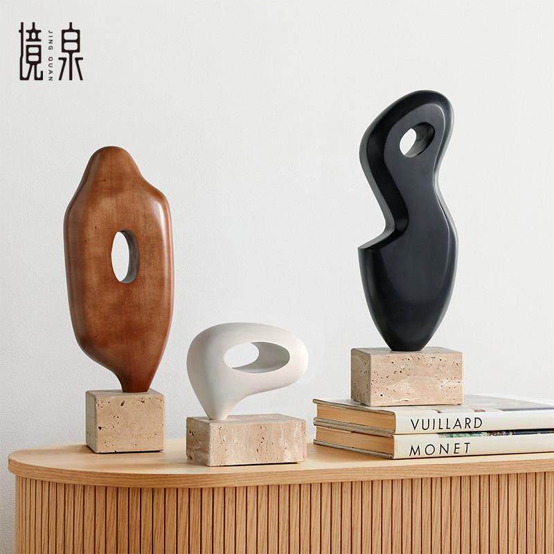 酒店样板间抽象木雕玄关装饰摆件家居饰品客厅电视柜酒柜艺术摆设,家居饰品,装饰摆件,淘宝优惠券,粉丝福利购,淘宝优惠卷