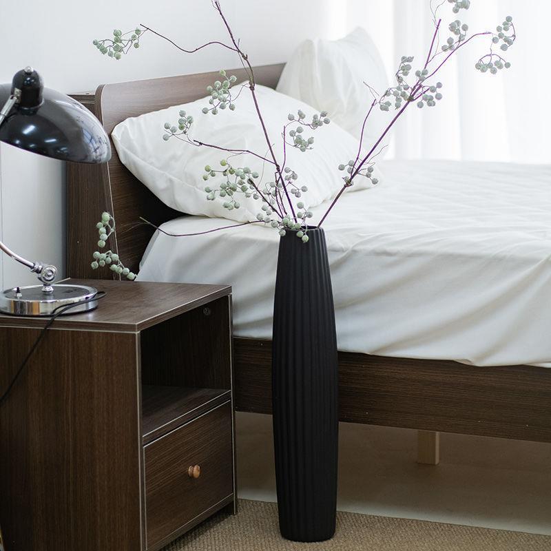 ins风简约客厅装饰陶瓷摆件玄关大号落地花瓶茶几干花花器